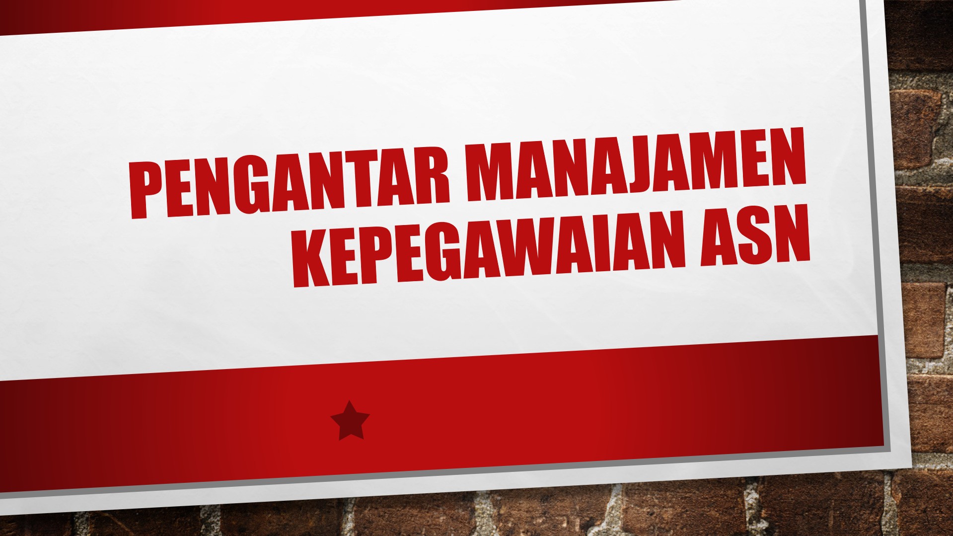 Pelatihan Manajemen Kepegawaian ASN